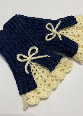 Vintage Örgü Kadın Eldiveni - Görsel 5