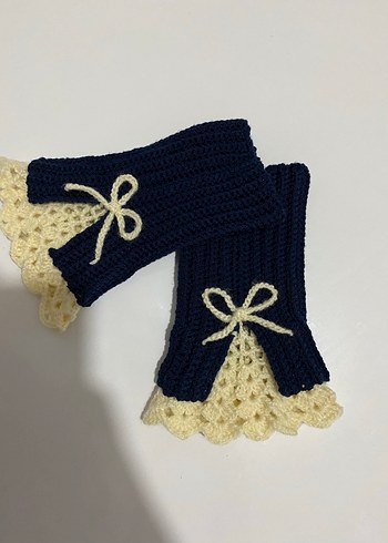 Vintage Örgü Kadın Eldiveni - Görsel 4