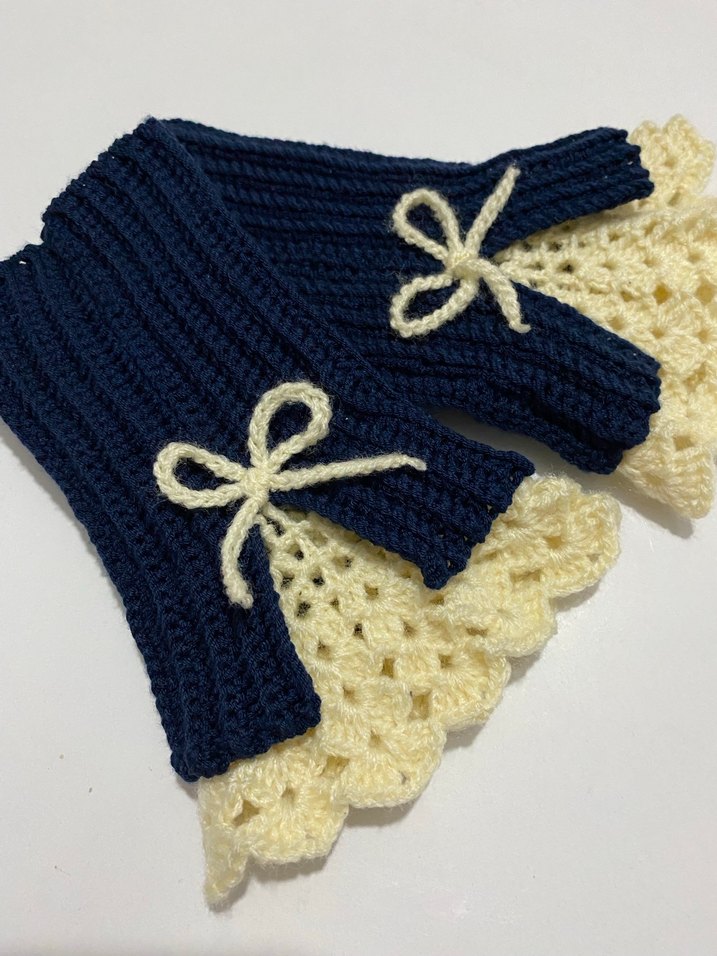 Vintage Örgü Kadın Eldiveni - Görsel 5