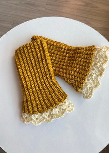 Dantel Detaylı Örgü Eldiven - Görsel 5