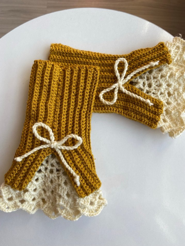 Dantel Detaylı Örgü Eldiven - Görsel 4