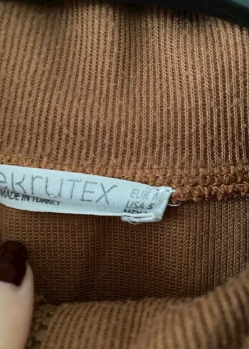 Rahat Kesim Kahverengi Fermuarlı Kadın Ceket - Görsel 6