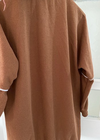 Rahat Kesim Kahverengi Fermuarlı Kadın Ceket - Görsel 5