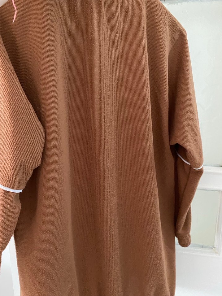 Rahat Kesim Kahverengi Fermuarlı Kadın Ceket - Görsel 5