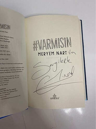 Varmısın (Meryem Nart) Ciltli İmzalı