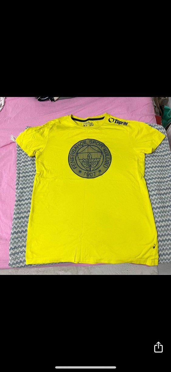 Sarı  BaskılıTişört Velcro Detaylı - Görsel 2