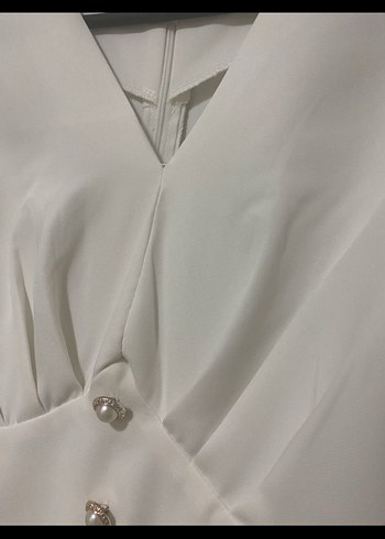 V Yaka Mini Beyaz söz nişan - Görsel 3