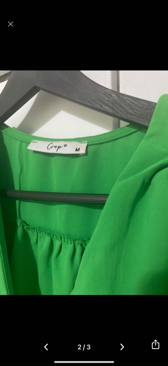 Yeşil Midi Elbise - Görsel 2