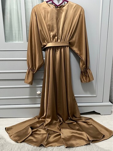 Bronz saten abiye