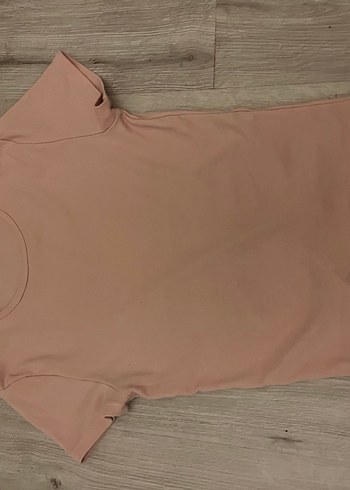 s Beden Pembe Kısa Kollu Crop Top
