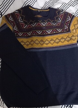Vintage desenli kazak