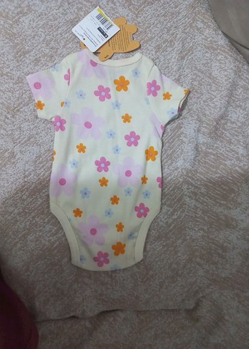 Çiçek Desenli Kısa Kollu Bebek Body - Görsel 2