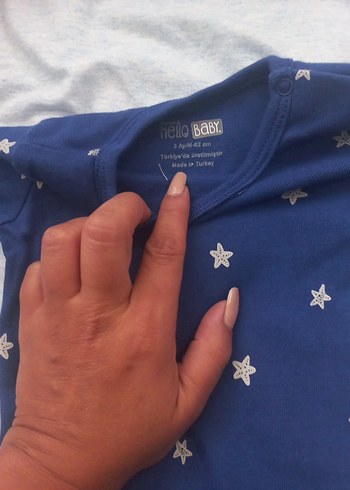 Uzun Kollu Mavi Bebek Body - Görsel 2