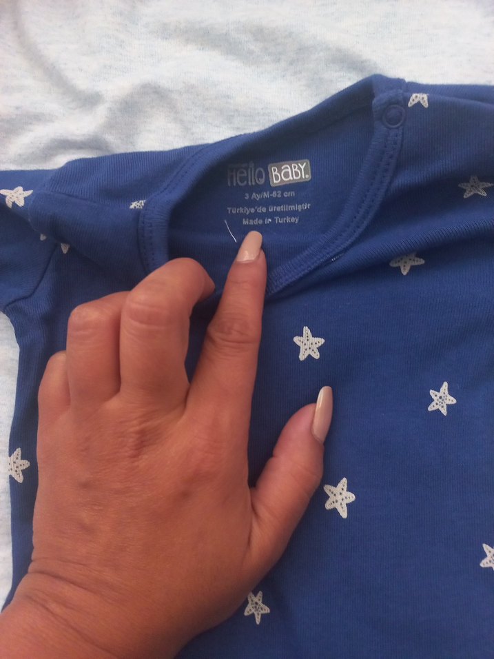 Uzun Kollu Mavi Bebek Body - Görsel 2