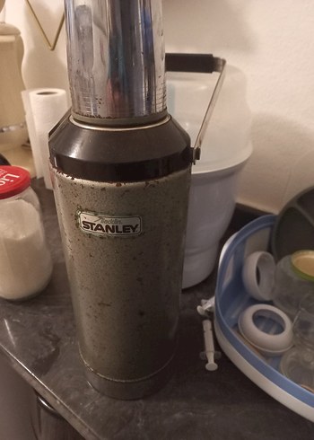Stanley Gri Termos Şişe (antika) - Görsel 3