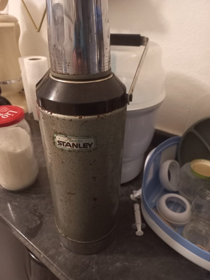 Stanley Gri Termos Şişe (antika) - Görsel 3