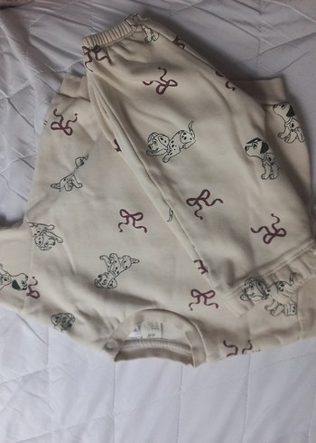 Beyaz Baskılı Kız Çocuk Eşofman Takımı - Görsel 4