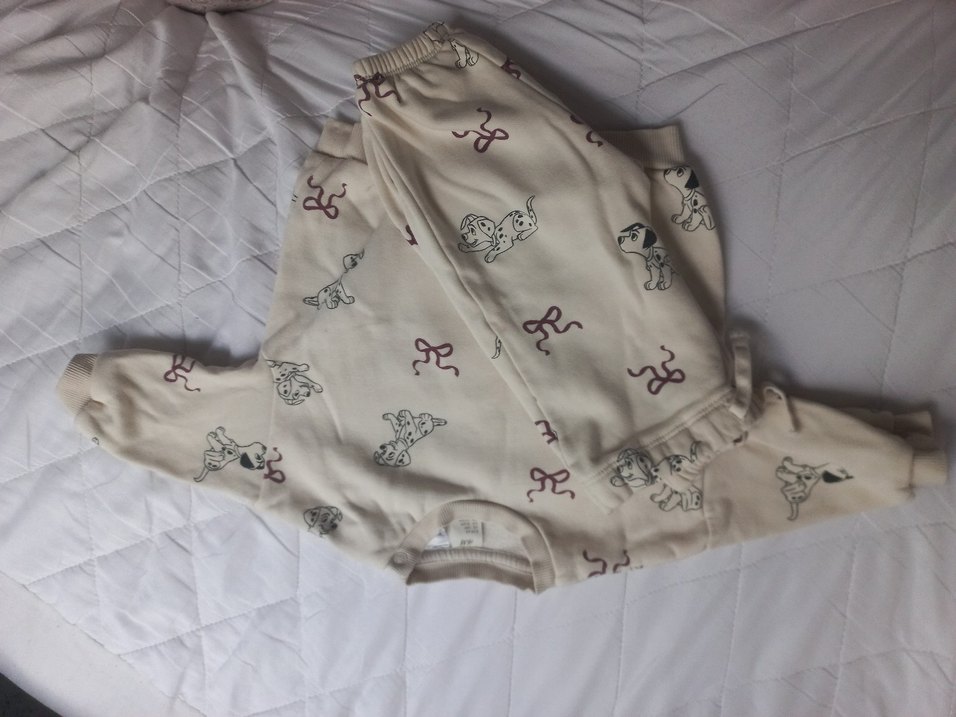 Beyaz Baskılı Kız Çocuk Eşofman Takımı - Görsel 4