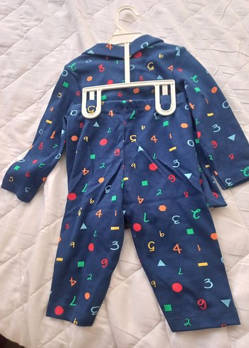 Renkli Baskılı Mavi Çocuk Pijama Takımı - Görsel 4