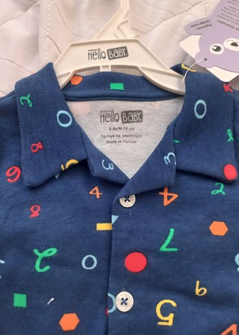 Renkli Baskılı Mavi Çocuk Pijama Takımı - Görsel 2