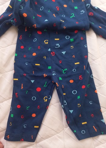 Renkli Baskılı Mavi Çocuk Pijama Takımı - Görsel 3