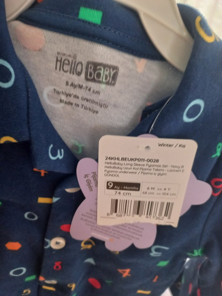 Renkli Baskılı Mavi Çocuk Pijama Takımı - Görsel 5