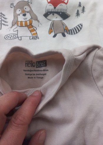 Uzun Kollu Gri Bebek Body 2 adet - Görsel 3