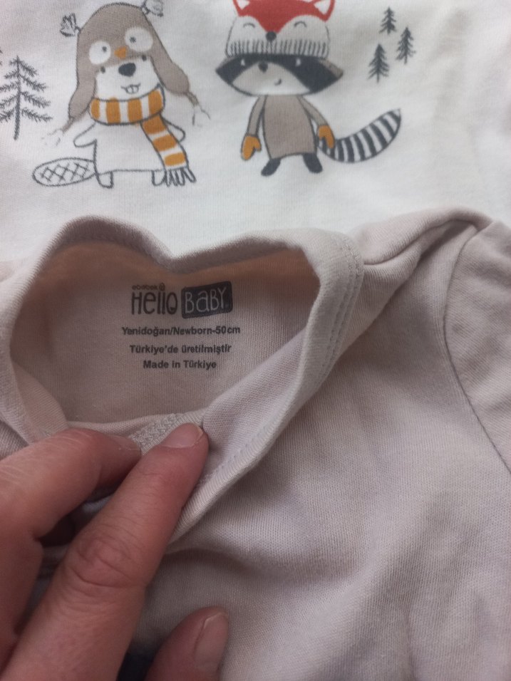 Uzun Kollu Gri Bebek Body 2 adet - Görsel 3