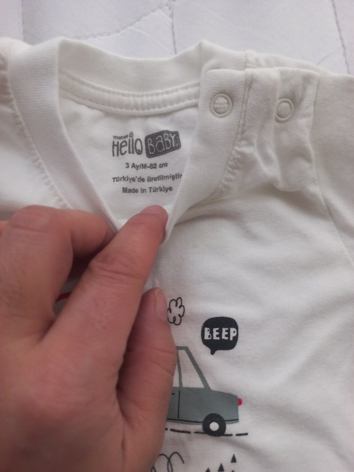 Baskılı Mavi Erkek Bebek Kısa Kollu Takım - Görsel 3