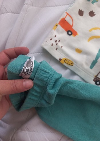 Turkuaz Erkek Bebek Baskılı Kısa Kollu Takım - Görsel 3