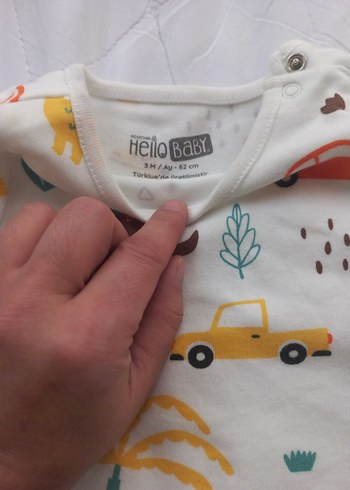 Turkuaz Erkek Bebek Baskılı Kısa Kollu Takım - Görsel 2