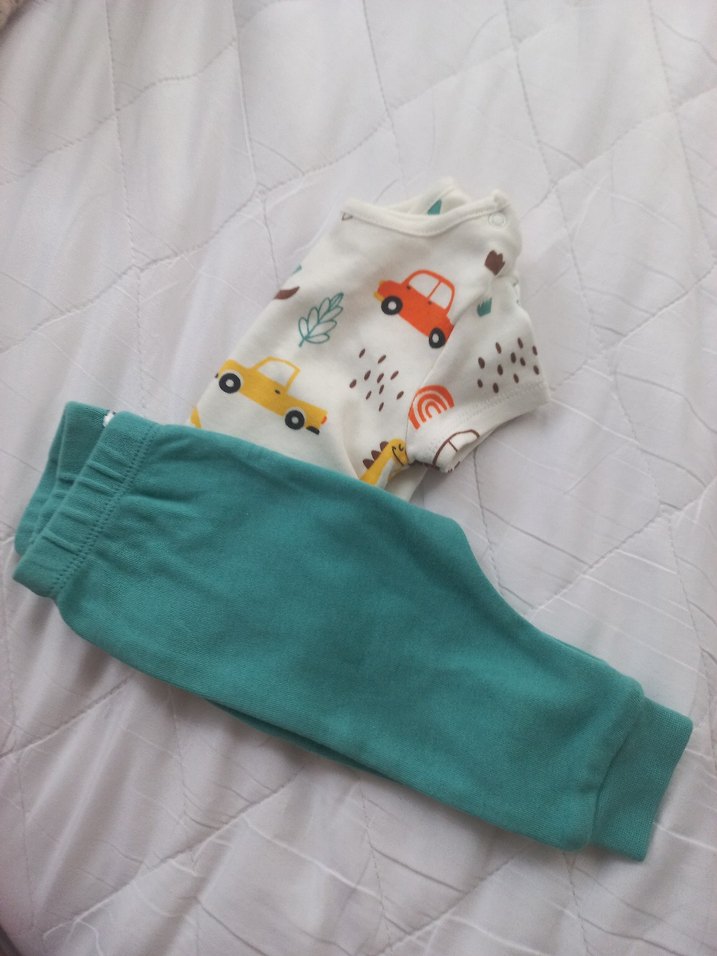 Turkuaz Erkek Bebek Baskılı Kısa Kollu Takım - Görsel 4