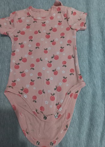 Düğmeli Kısa Kollu Bebek Kız Body - Görsel 5