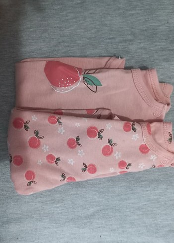 Düğmeli Kısa Kollu Bebek Kız Body - Görsel 6