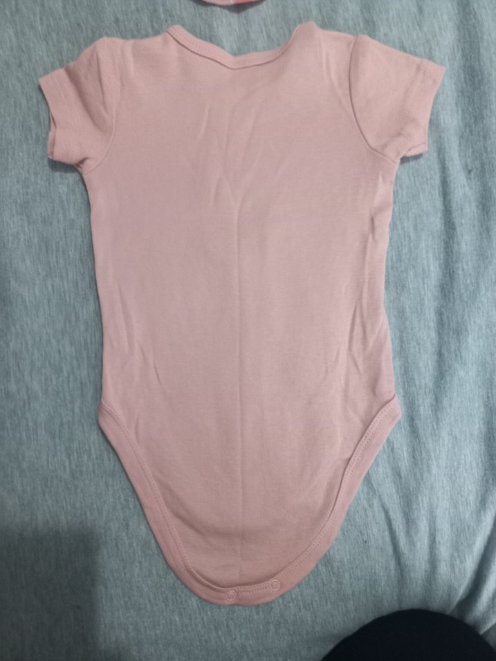 Düğmeli Kısa Kollu Bebek Kız Body - Görsel 2