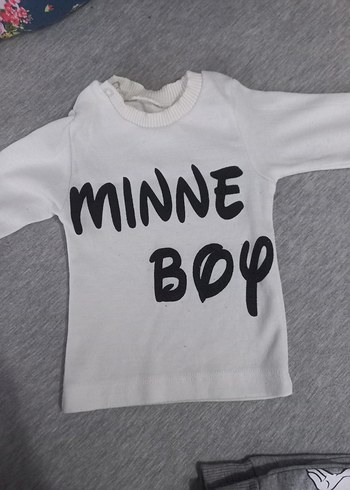 Renkli Baskılı Kapüşonlu Bebek Takımı - Görsel 4