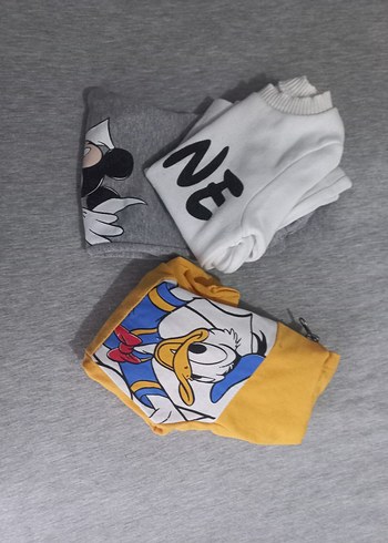 Renkli Baskılı Kapüşonlu Bebek Takımı - Görsel 5