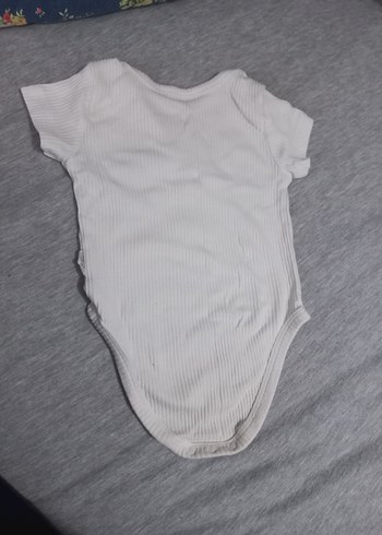 Bebek Kız Kısa Kollu Beyaz Çıtçıtlı Body - Görsel 2