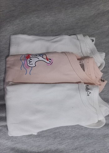 Bebek Kız Kısa Kollu Beyaz Body Set - Görsel 4