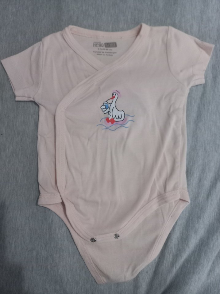 Bebek Kız Kısa Kollu Beyaz Body Set - Görsel 2