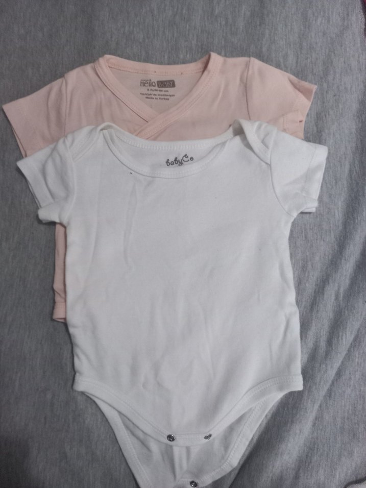 Bebek Kız Kısa Kollu Beyaz Body Set - Görsel 3