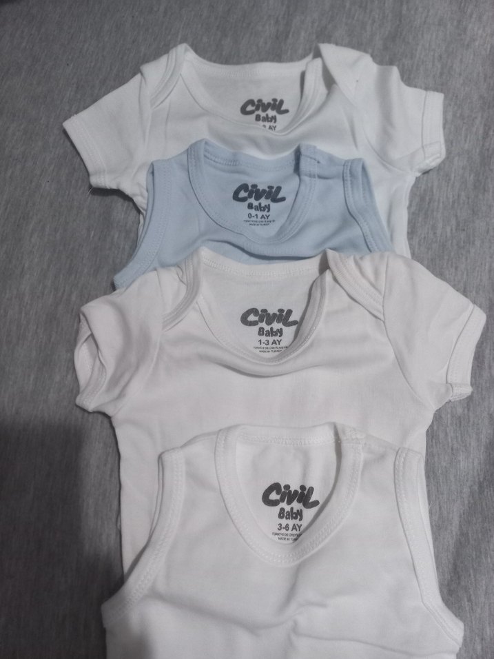 Bebek Erkek Kısa Kollu Pamuklu Body Seti - Görsel 3