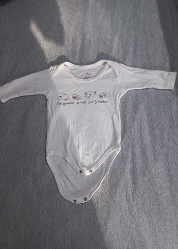 Uzun Kollu Gri Bebek Body Seti - Görsel 3