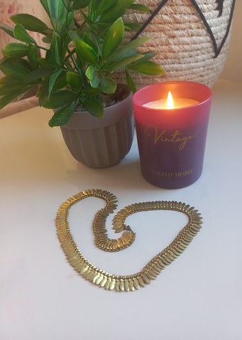 Uzun Zincir Detaylı Altın Renk Bohem Kolye - Görsel 2