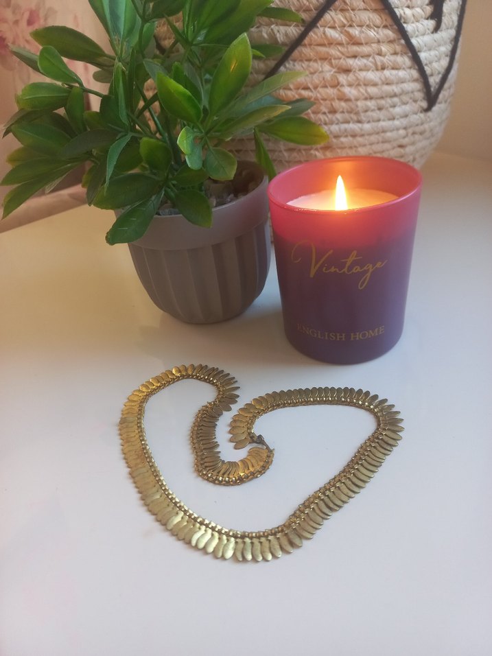 Uzun Zincir Detaylı Altın Renk Bohem Kolye - Görsel 2