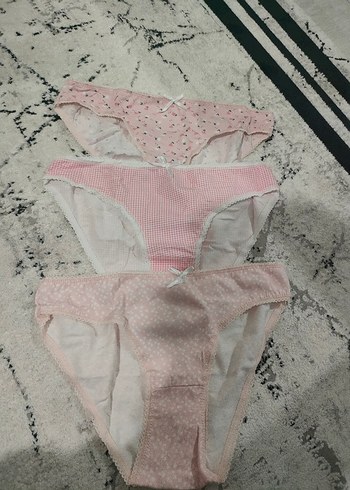 pembe renk çeşit slip 3 lu külot - Görsel 2