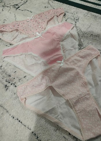 pembe renk çeşit slip 3 lu külot - Görsel 3