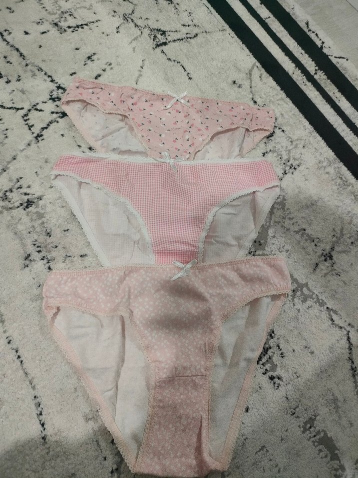 pembe renk çeşit slip 3 lu külot - Görsel 2