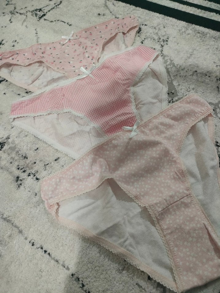 pembe renk çeşit slip 3 lu külot - Görsel 3