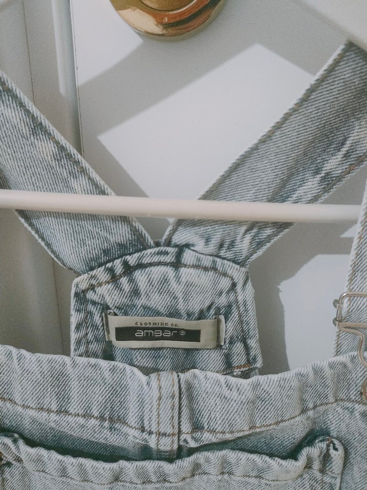 Kadın Mavi Denim Askılı Tulum - Görsel 2